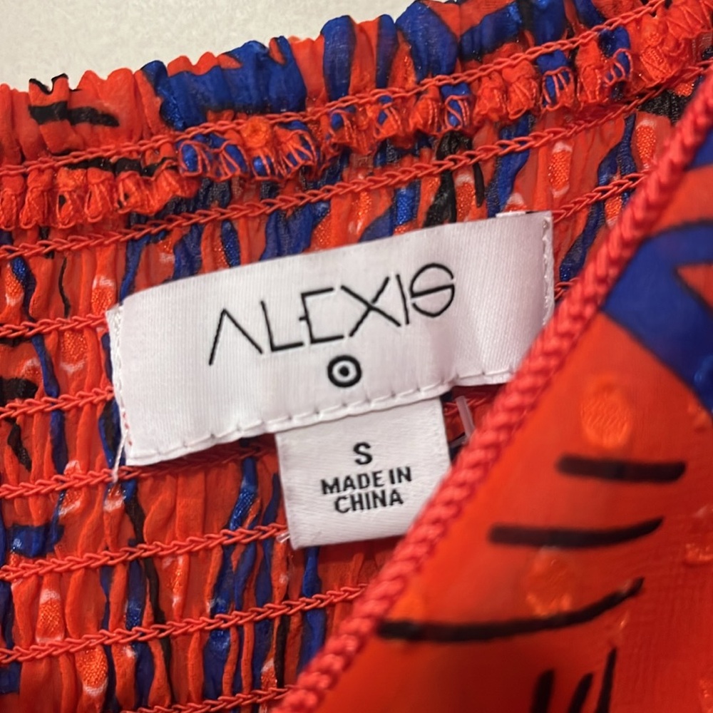 Orange midi Alexis dress size small - Picture 6 of 6
